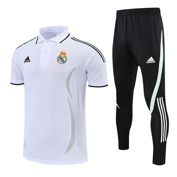 Polo Real Madrid Conjunto Completo 2022-23 Blanco